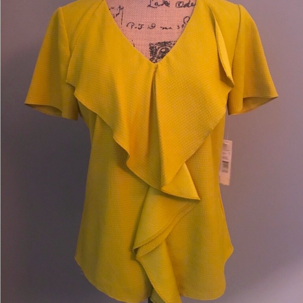 NWT Antonio Melani Talia Blouse in Citrus Burst - Size Small